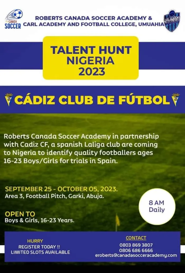 Carl Football Academy Storms Abuja For Talents Hunt Program