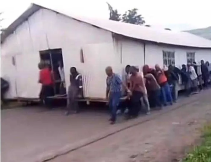 Church Members Relocate Church In Kenya