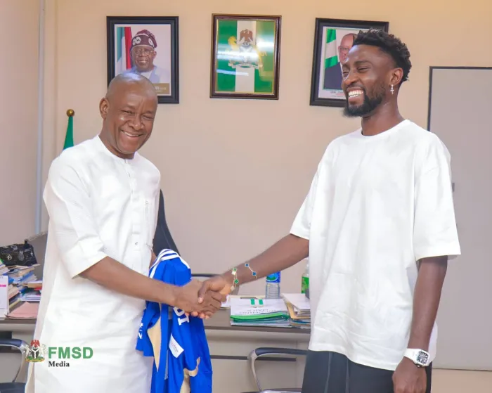 Ndidi Pays Courtesy Visit to Sports Minister