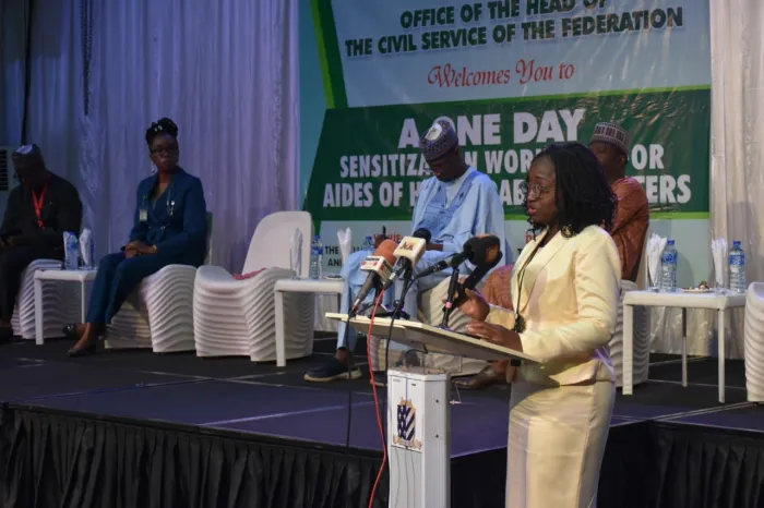 Yemi-Esan sensitises Minister's Aides on working relationship with civil servants