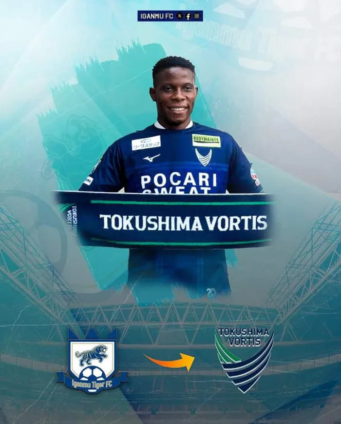 Iganmu FC Product Izuchukwu Lawrence Joins J-League Side Tokushima Vortis