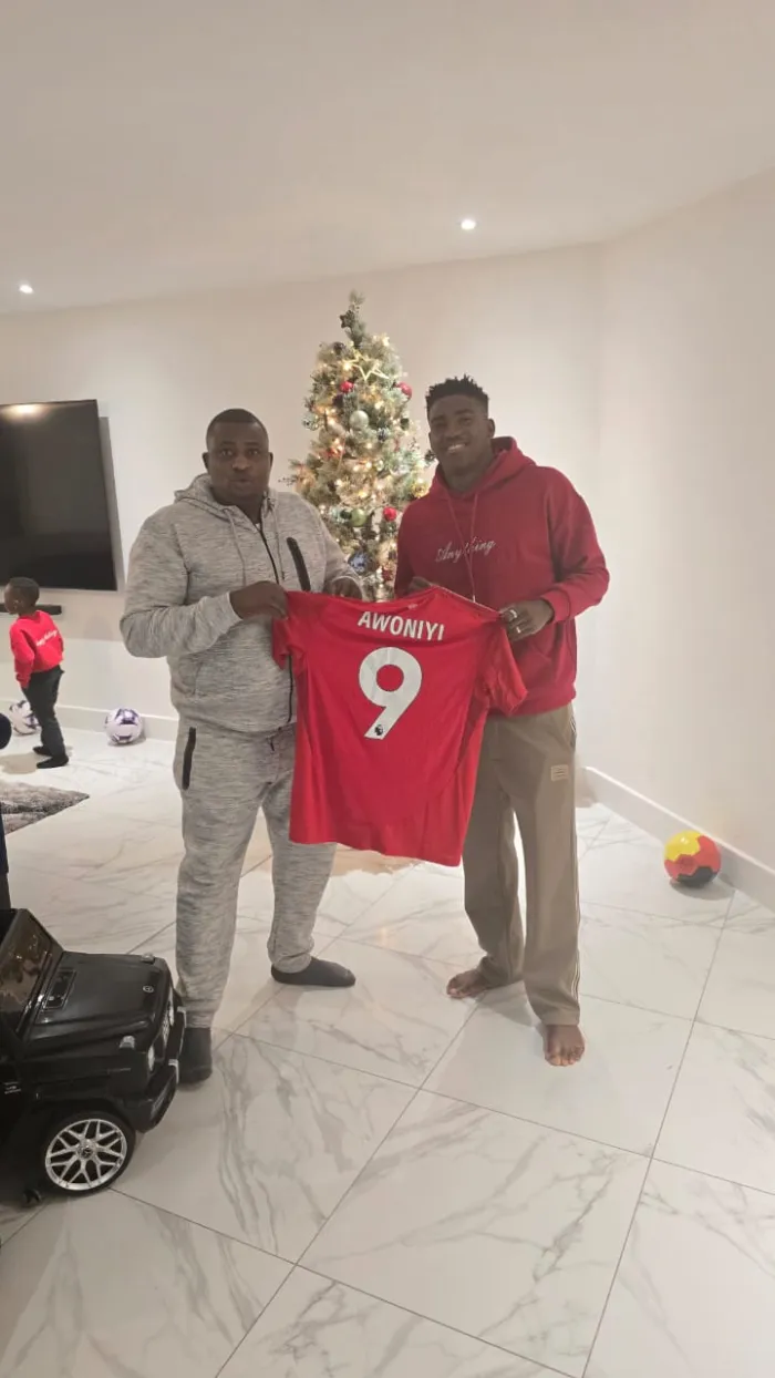 Xmas: Prominent Agent Makanjuola Visits Awoniyi in the UK