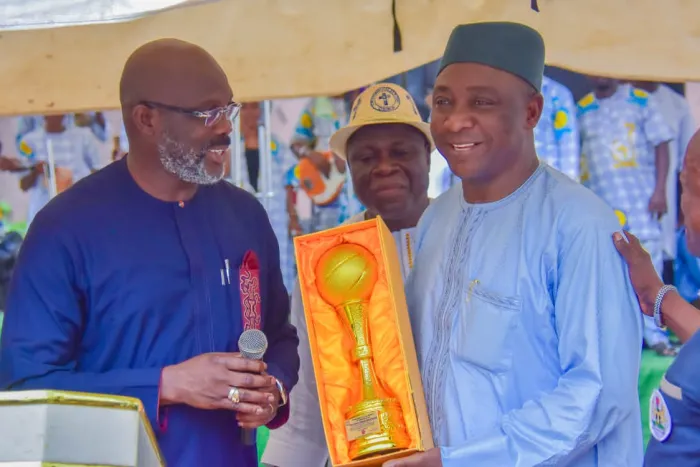 Primate Ayodele Elijah Honours NFF President With Prestigious Award On Youth Development