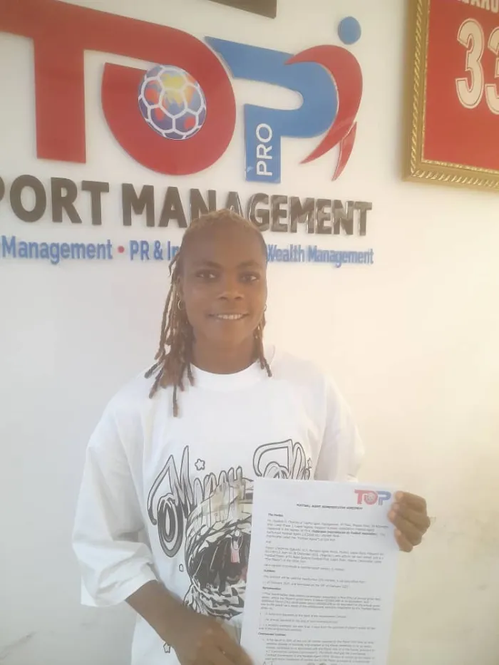 Super Falcons Defender Chidimma Ogbuchi Signs 2 years Management Deal With TopPro