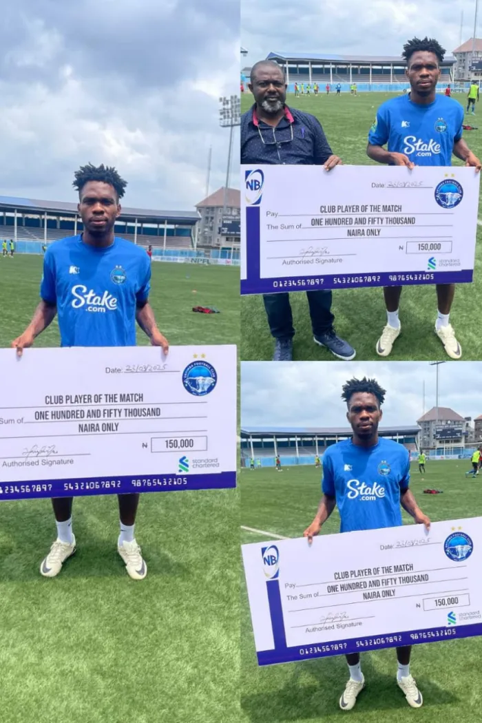 Ekene Awazie Shines Bright As 'Enyimba-NBL Man of the Match' In Bayelsa United Draw