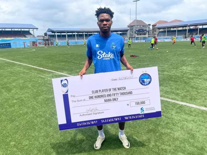 Ekene Awazie Shines Bright As 'Enyimba-NBL Man of the Match' In Bayelsa United Draw