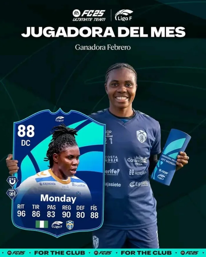 Gift Monday Named Liga F Player of The Month For February