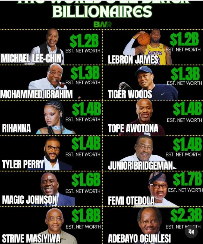 The World’s Leading Black Billionaires: Titans of Wealth and Influence