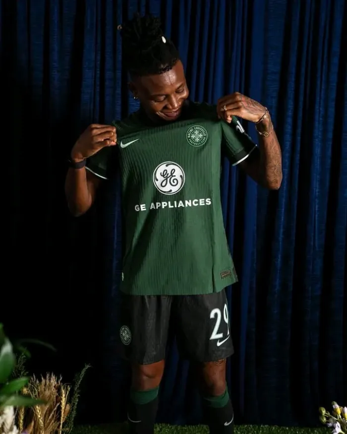 Uchenna Kanu Models Racing Louisville’s New Kit Ahead of 2025 NWSL Season