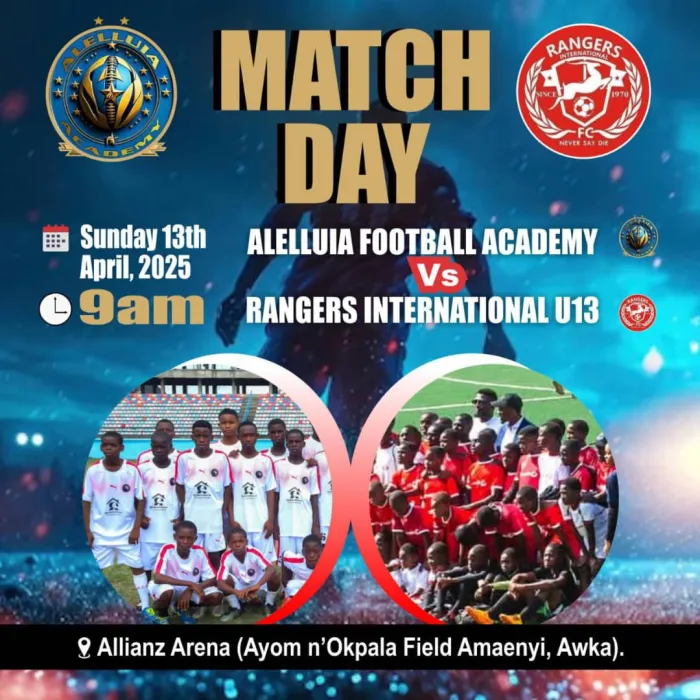 Alelluia Football Academy To Tango With Rangers Int'l FC U-13 Side In Pre-Season Friendly