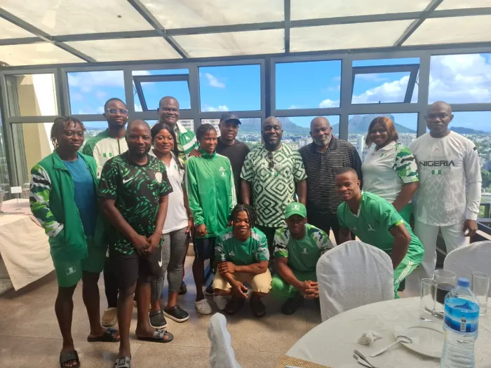 Dollar rain as NSC DG Bukola Olopade splashes financial incentives on Nigerian Weightlifters in Mauritius