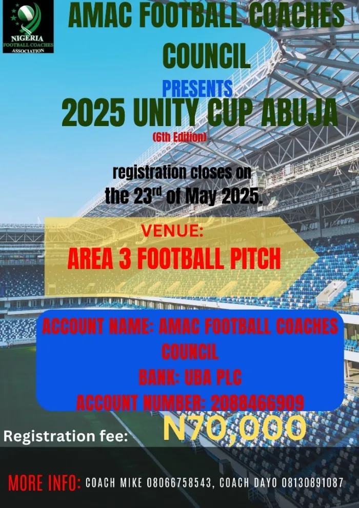 AMAC Football Coaches Council Opens Registration for 2025 Unity Cup