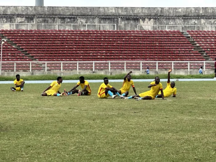 Chaos at ABS Kaduna: Players Protest Over Poor Officiating at the Nationwide League One Playoff.