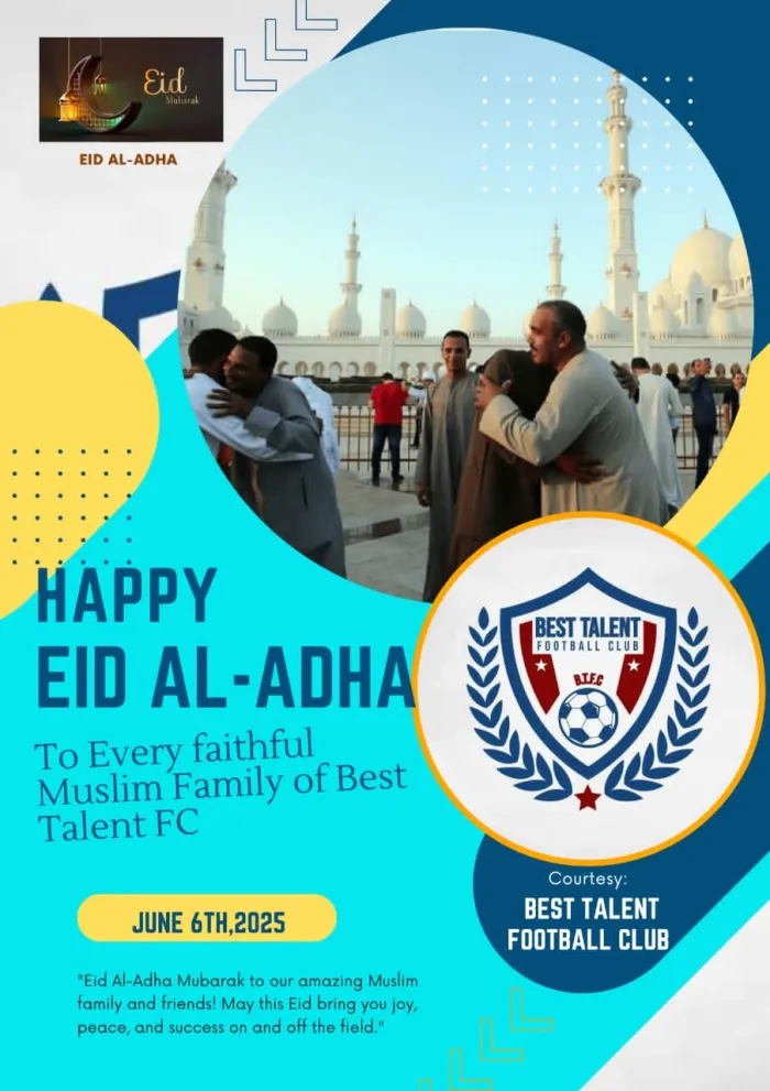 Eid-el Kabir Best Talent FC Management Greets Muslims