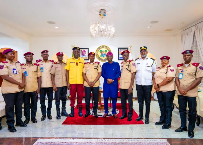 FRSC Sector Commander Pays Courtesy Visit to Governor Sanwo-Olu, Seeks Strengthened Collaboration on Road Safety in Lagos