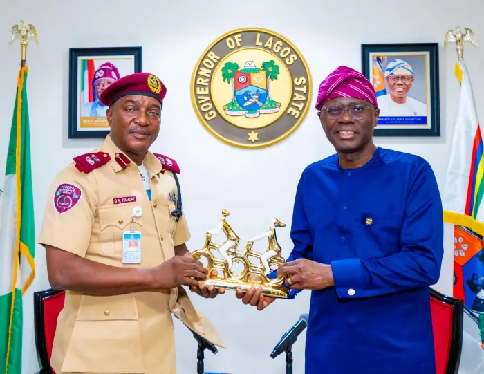 FRSC Sector Commander Pays Courtesy Visit to Governor Sanwo-Olu, Seeks Strengthened Collaboration on Road Safety in Lagos