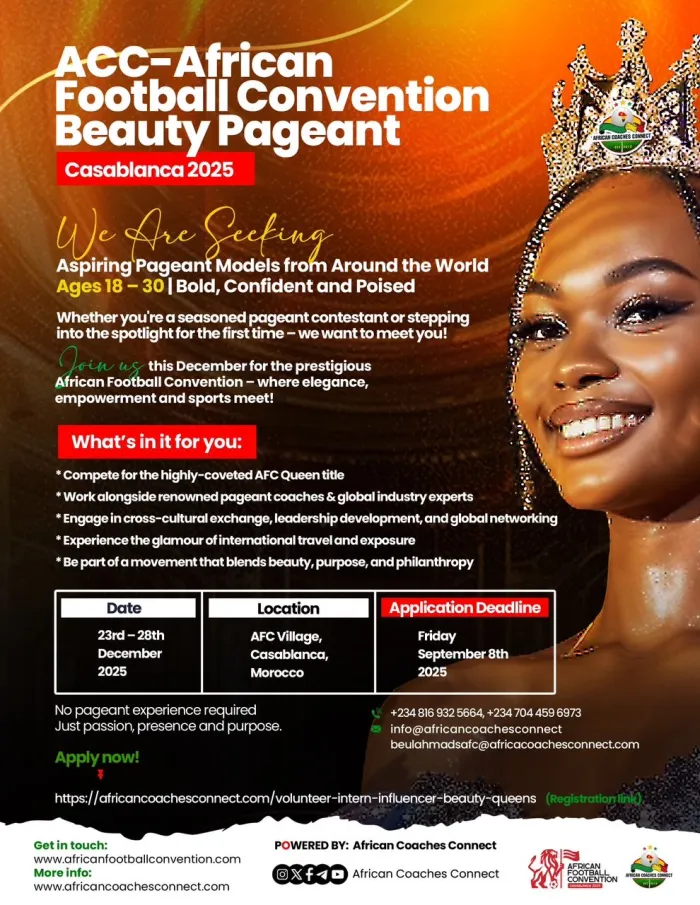 ACC Announces the ACC–African Football Convention Beauty Pageant