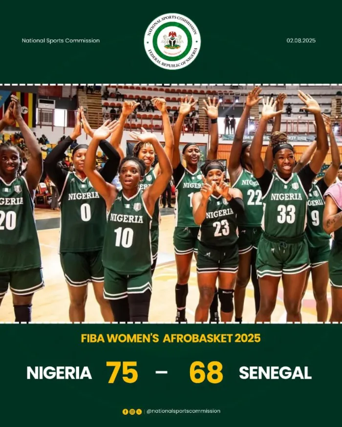 Afro Basketball: Nigerian Women Roars into their 5th Finals of African Show Again. …Make a Come Back to Silence Senegal 75-68.