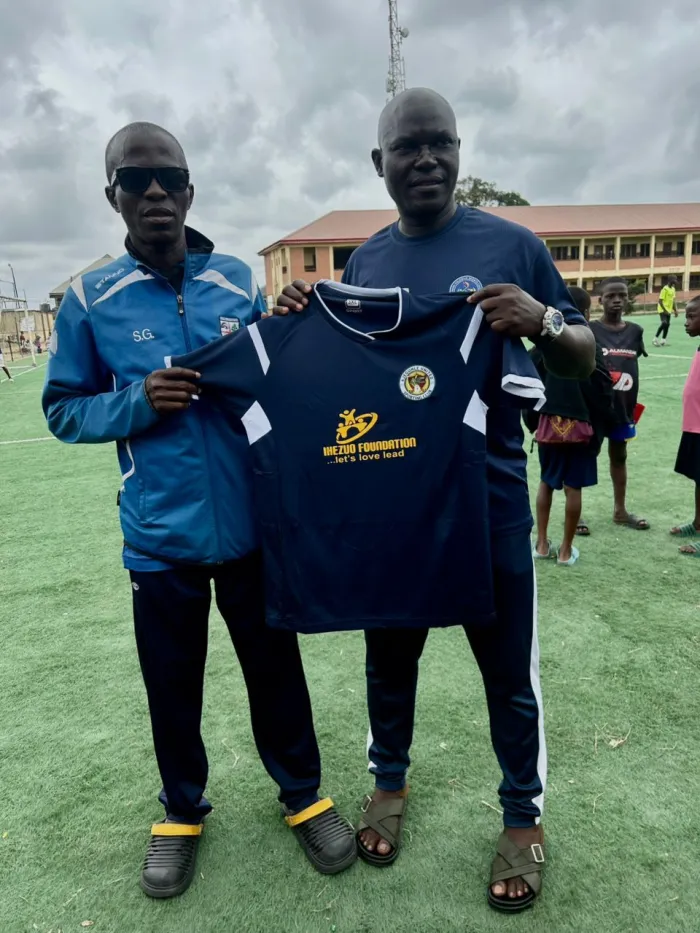 Super Falcons Star Ihezuo Donates Jerseys, Balls To Ajegunle United Sporting Club