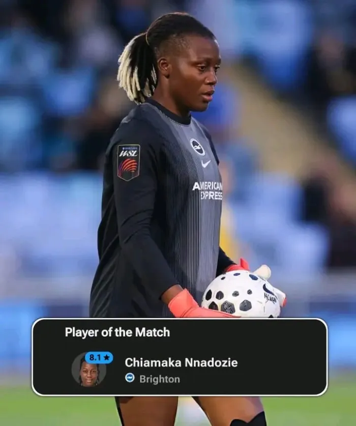 Chiamaka Nnadozie Shines Again as Brighton Edge Everton in Women’s Super League Clash