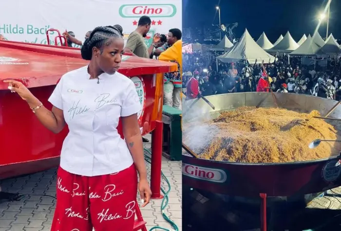 Hilda Baci Sets Another Guinness World Record for Largest Jollof Rice