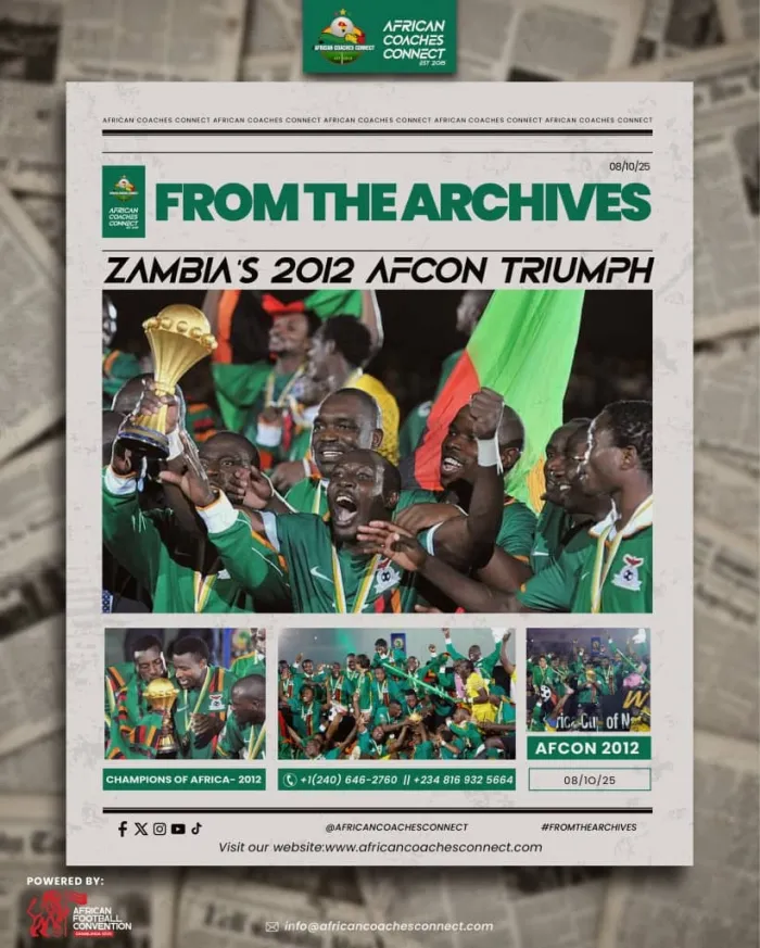 ACC Remembers Zambia’s stunning 2012 Africa Cup of Nations (AFCON) triumph