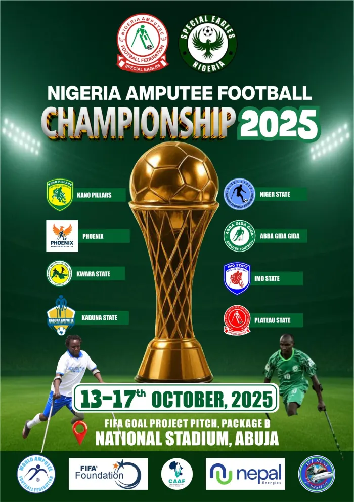Eight Teams Battle for Glory at National Amputee Football Championship in Abuja