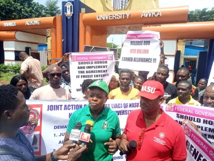 SSANU, NASU UNIZIK Chapter Protest Over FG's Negligence To Union Demands