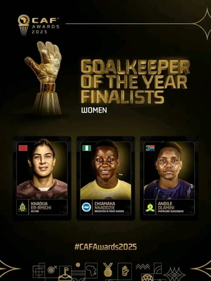Nnadozie Makes Final Shortlist for CAF Women’s Goalkeeper of the Year for Third Successive Year