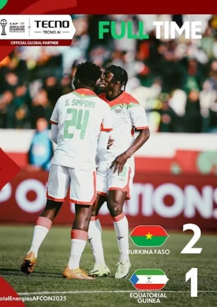 2025AFCON: Stallions of Burkina Faso  score Late Goals to Whip Red Devils 2-1.  …Algeria with Zidane’s Son Blasts Sudan 3-0, All in Group E.  …Two BAD BOYS Bag Red Cards in Group E.