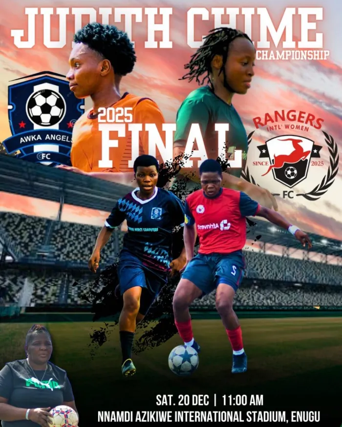 Judith Chime Championship 'Enugu 2025' Ends Today With Awka Angels Vs Rangers Women Final Clash; Judith Presents Jerseys To Semi Finalists