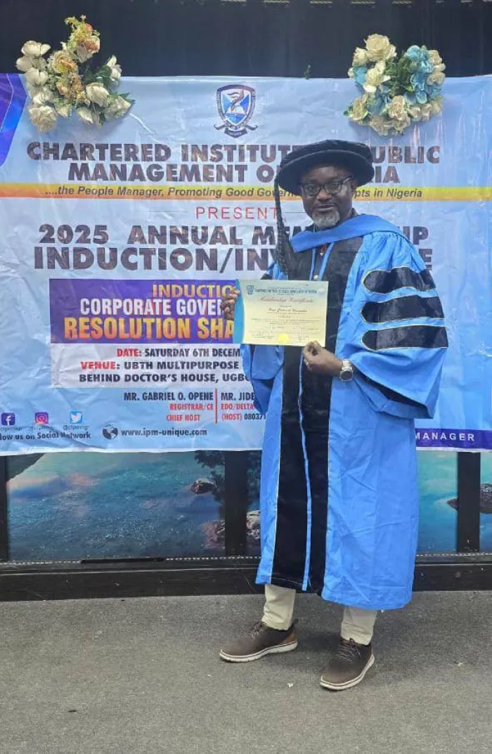 National Recognition: Chief Paul Maduakor Inducted as Fellow of Chartered Institute of Public Management of Nigeria