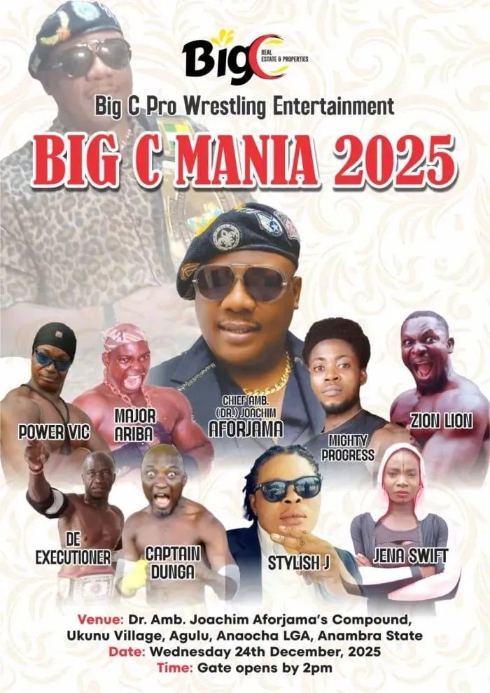 Nigeria Pro Wrestling talents converge  for Big C Mania championship 2025