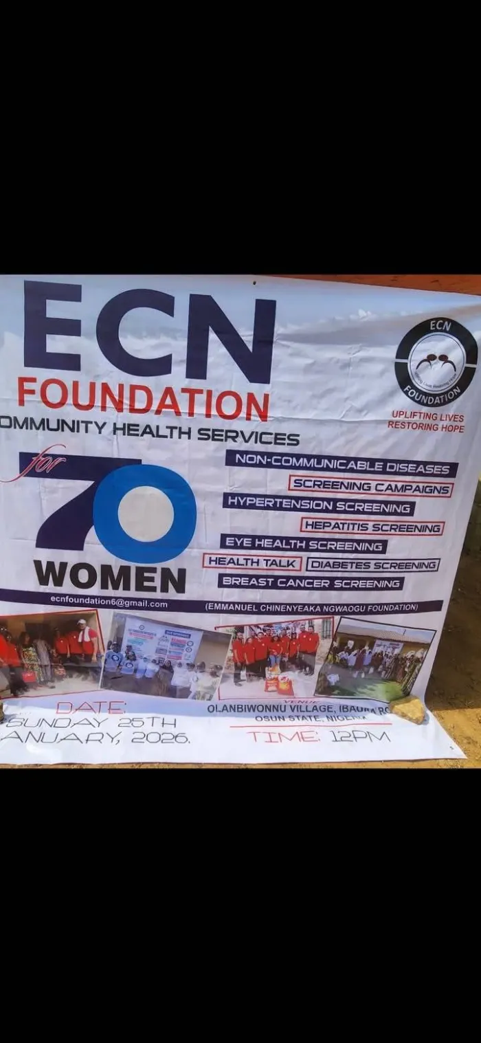 ECN Foundation Renders Community Health Services to 70 Women in Olanbiwonnu Village, Osun State