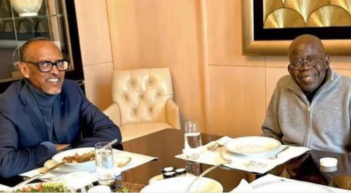 It’s Tinubu And Kagame In Paris Photograp Not AI….Presidency