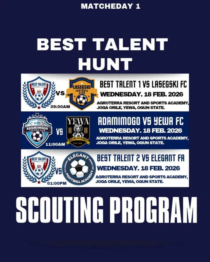 Best Talent Hunt Scouting Programme Begins today in Ogun State*