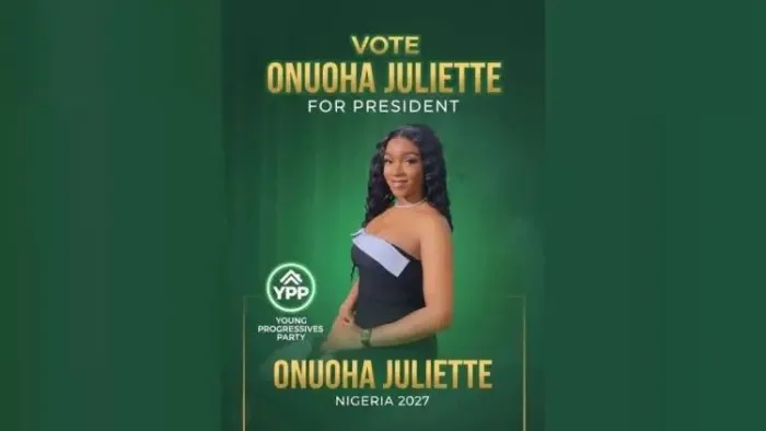 Young Nigerian Woman, Onuoha Juliet, Declares 2027 Presidential Ambition