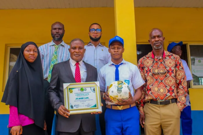 CAF School Football Development Initiative: LSFA Donates Footballs to Igbobi College