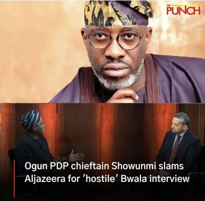 PDP Chieftain Segun Showunmi Criticises Mehdi Hasan Over Interview With Tinubu’s Aide