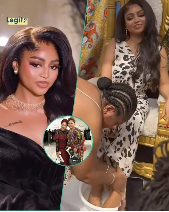 Rita Daniels Showers Regina Daniels with Royal Treatment