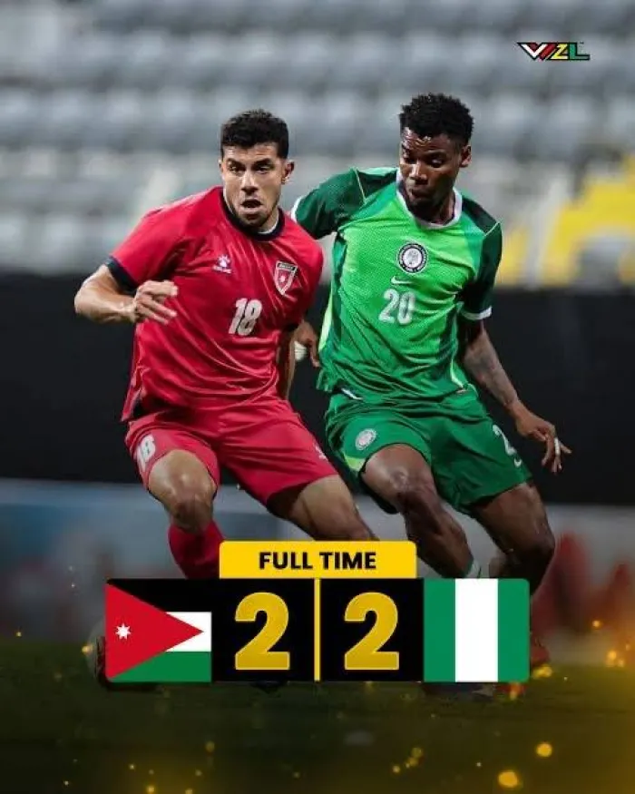 International friendly: Nigeria Play Disappointing 2-2 Draw With Jordan.  ...Iran Sent Costa Rica to the Slaughter Slab 5-0.