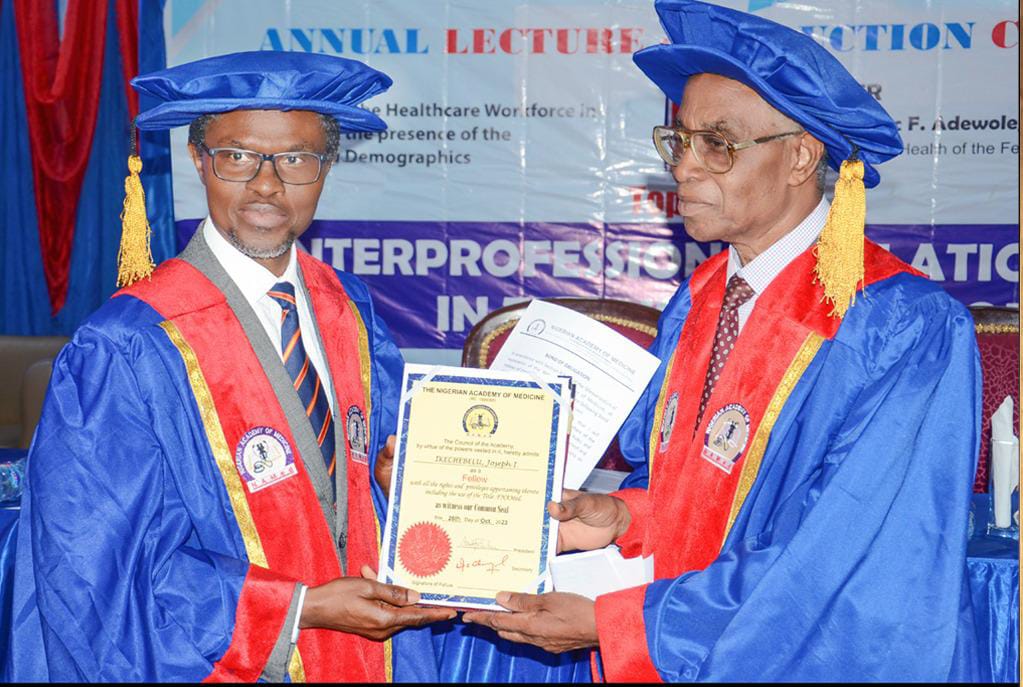 UNIZIK DVC (Administration), Prof. Ikechebelu bags Nigerian Academy of Medicine Fellowship Award*