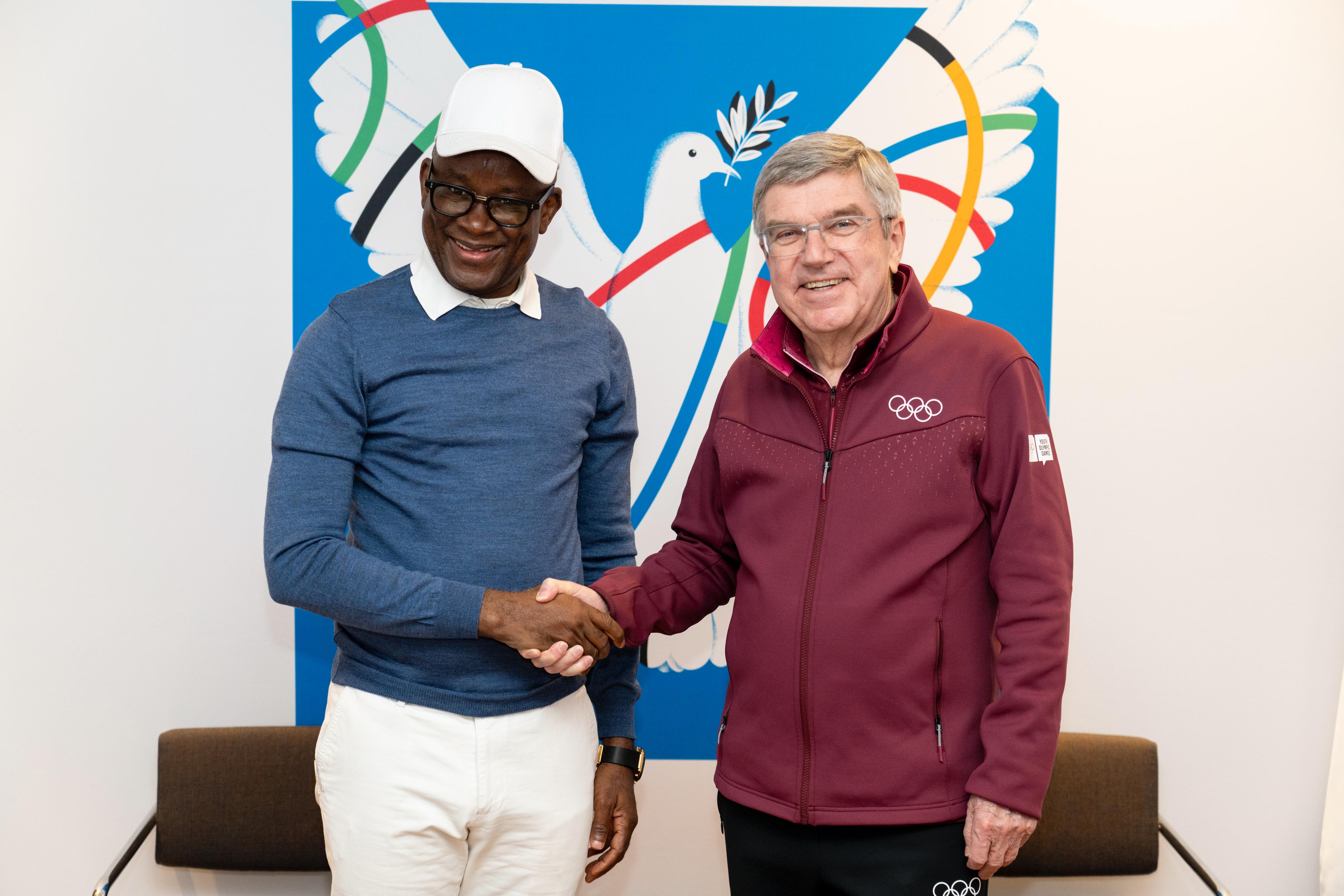 IOC President Commends Visionary Leadership of Nigeria's Sports Minister, Sen. John Enoh