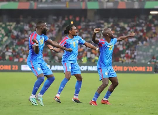 AFCON 23: Leopard of Congo Devour Sylli National of Guinea in 2nd Quarters 3-1 to move to the Semis.