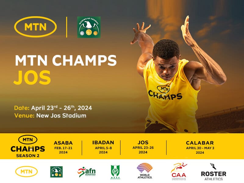 Final list of registered Athletes for MTN CHAMPS Jos hits 1450