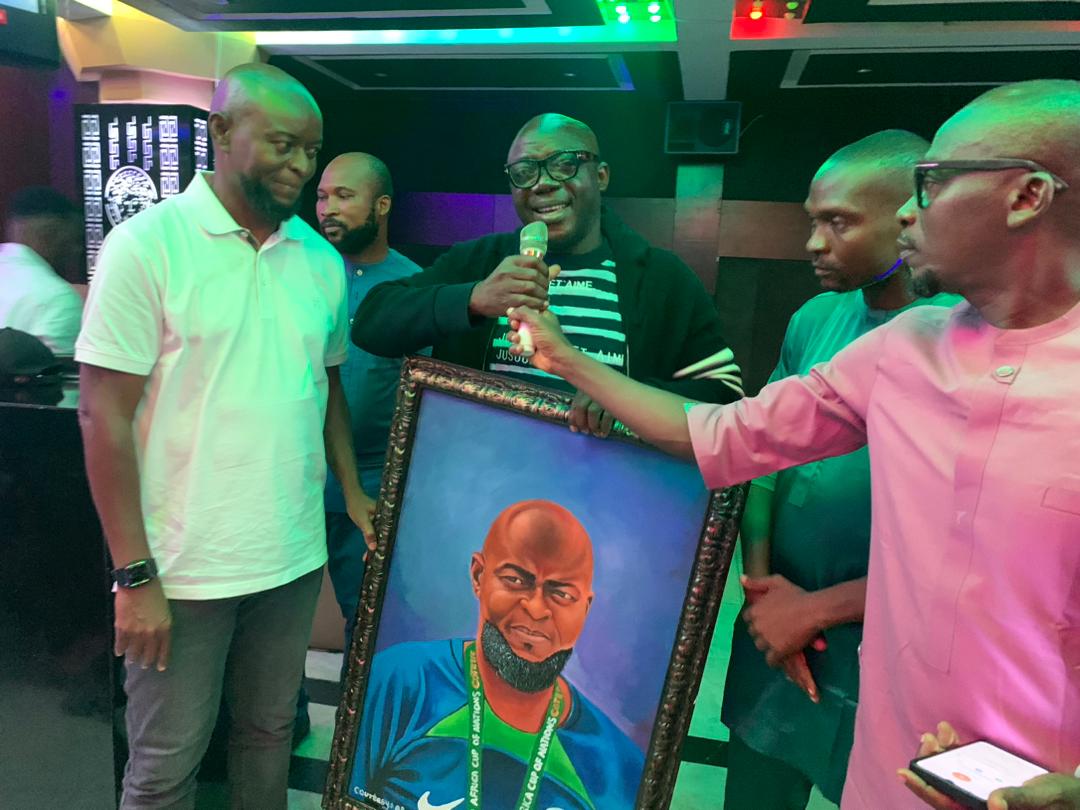 Aba sports Journalists (ASJ) organizes send-forth party for Super Eagles Coach Finidi George.  … Finidi says Aba remains his home.