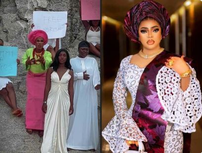 Crossdressers stage protest to demand release of Bobrisky