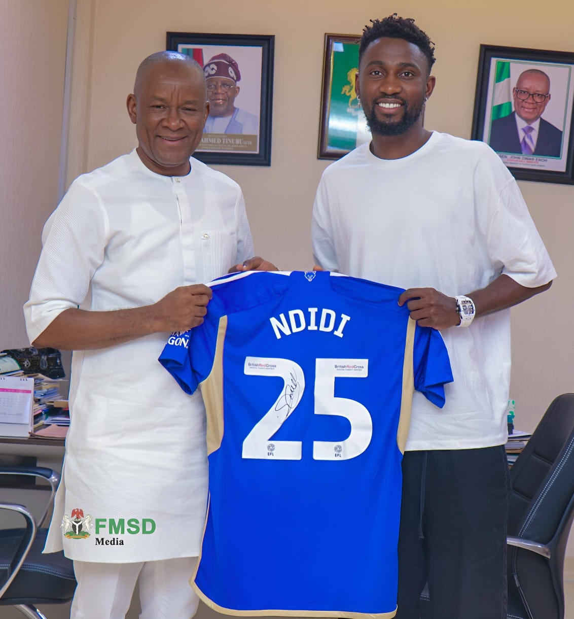 Ndidi Pays Courtesy Visit to Sports Minister