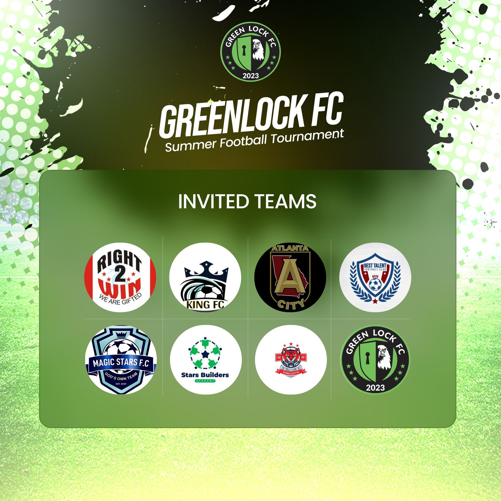 Green Lock FC Announce Teams for Summer Youth Tournament