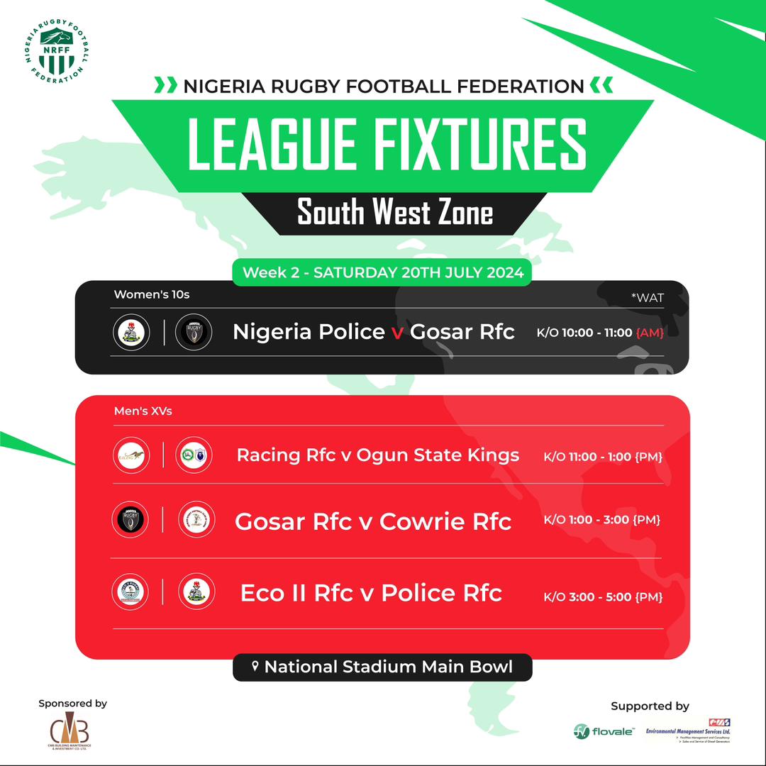 Nigeria Police, Cowrie RFC Headline Matchday Two of NRFF League